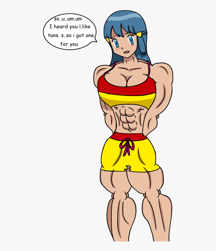 Muscular Dawn From Pokemon, Transparent Clipart