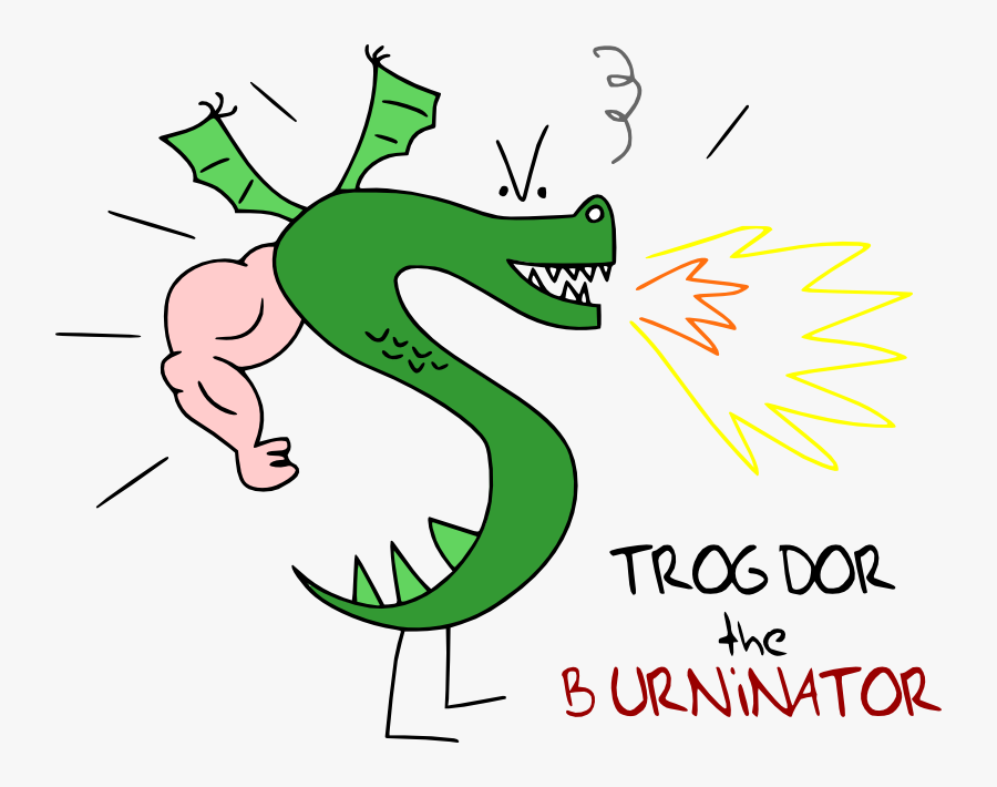 Transparent Muscular Arm Png - Trogdor The Burninator, Transparent Clipart