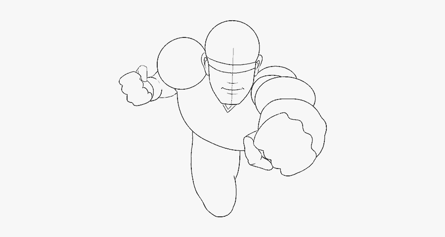 How To Draw Superman - Line Art, Transparent Clipart