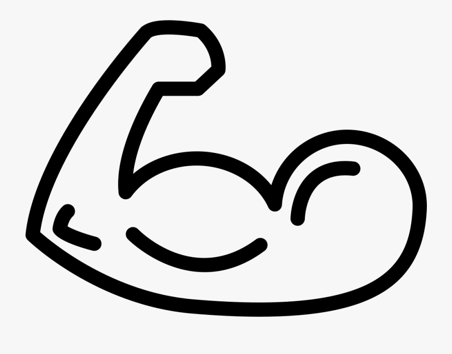 Muscular Arm Outline Comments - Brazo Musculoso Dibujo, Transparent Clipart
