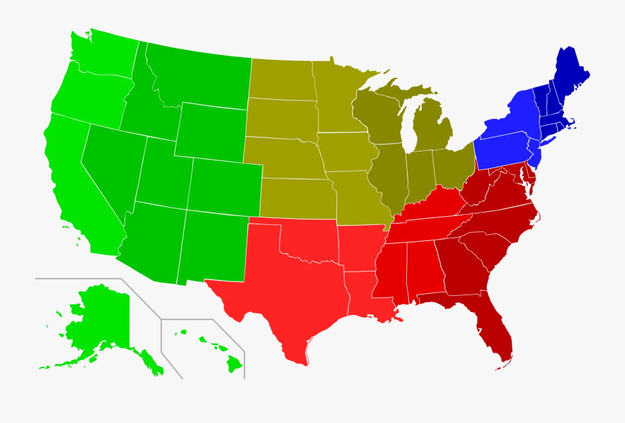 Map Of The Regions - Death Penalty States, Transparent Clipart