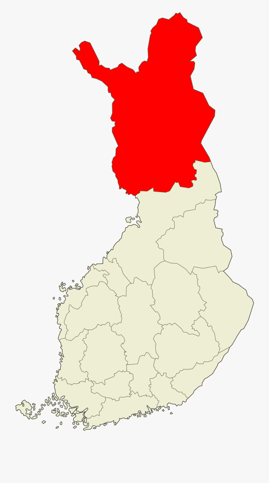 Clip Art Lapland Wikipedia - Finland Population Map, Transparent Clipart