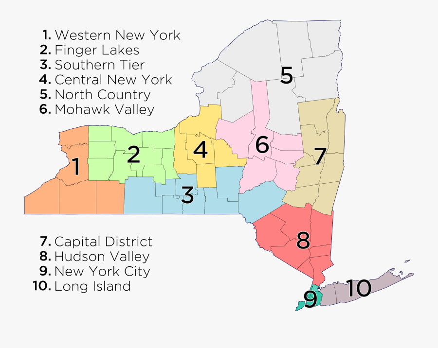 List Of Regions Of The United States - Regions Of New York, Transparent Clipart