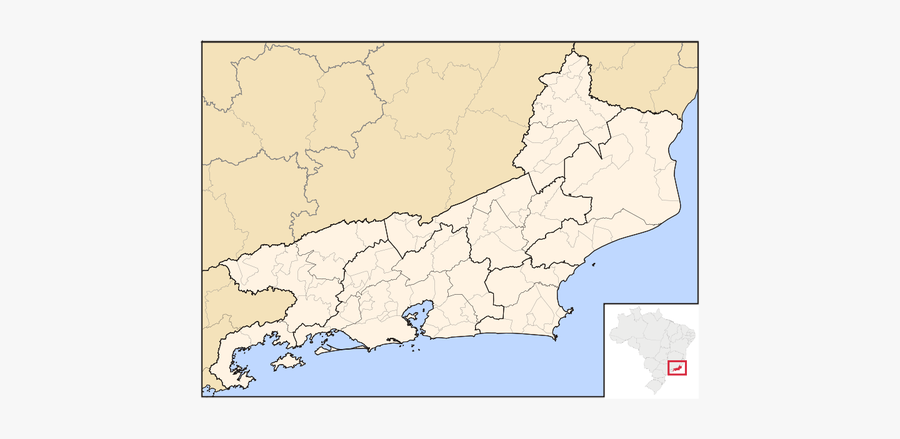 Rio De Janeiro Region Map Vector Illustration - Rio De Janeiro, Transparent Clipart