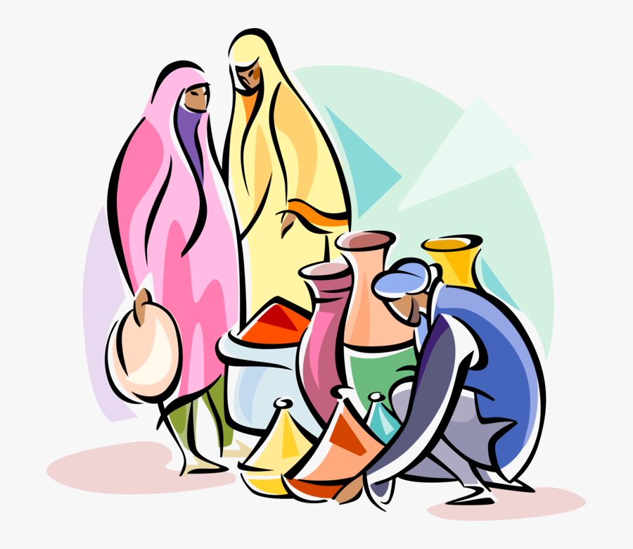 Vector Illustration Of Arab Region Souk Or Souq Open - Souk Png, Transparent Clipart