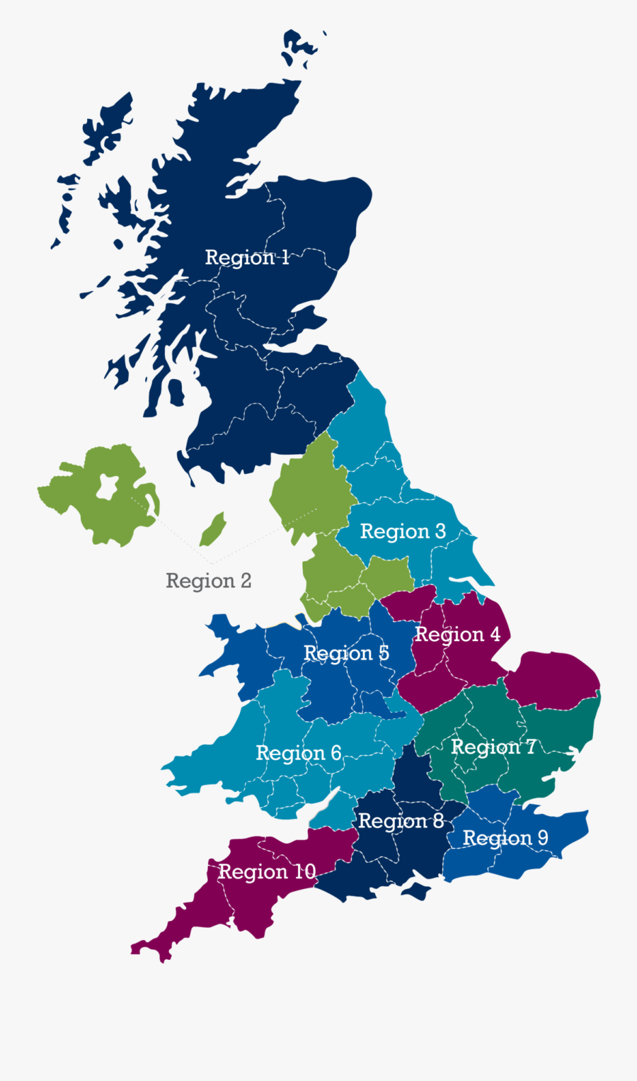 Mwi Animal Health Region Map - Map Of Uk, Transparent Clipart