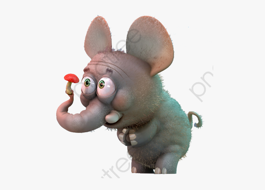 Baby Elephant Clipart - Funny Animated Cartoon Characters, Transparent Clipart