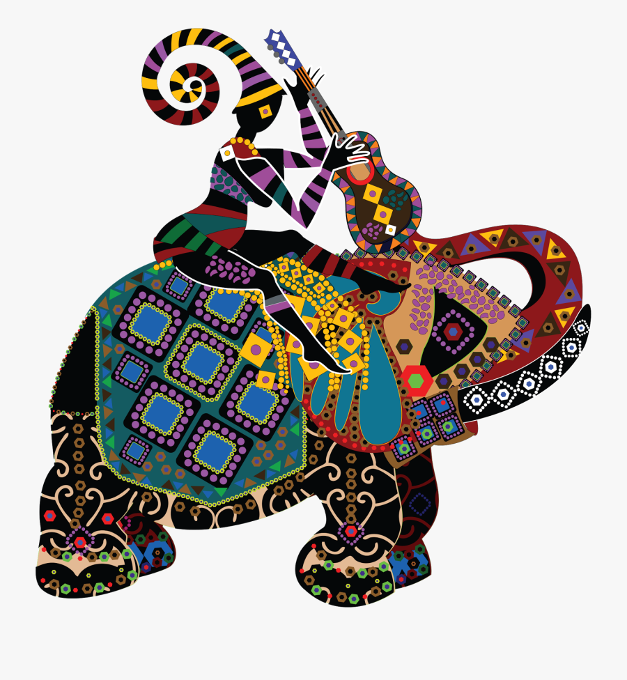 Elephants And People - وکتور نگارگری, Transparent Clipart