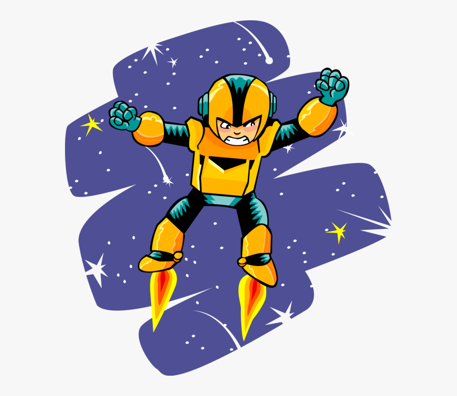 Vector Superhero Flying - Cartoon, Transparent Clipart