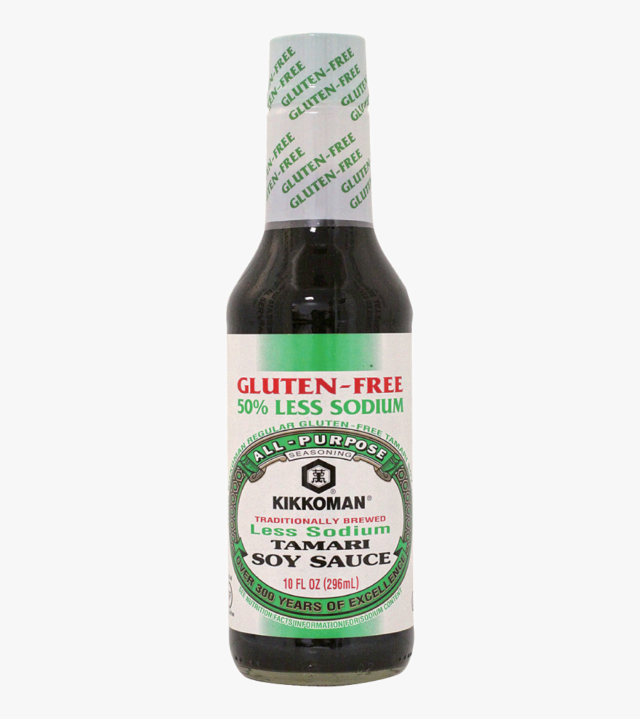 Kikkoman 50% Less Sodium Soy Sauce Gluten Free, Transparent Clipart