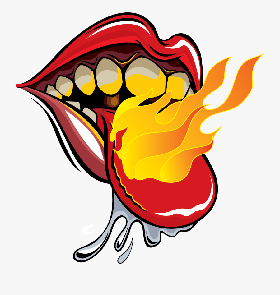 Flaming Tongue, Transparent Clipart