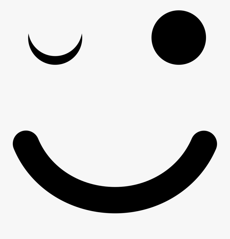 Wink Emoticon Of Rounded Square Face - Guiño De Ojo Png, Transparent Clipart