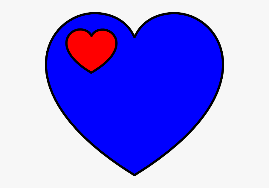 Red N Blue Heart, Transparent Clipart