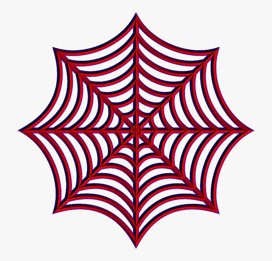 Line Art,plant,leaf - Red Spider Web Vector, Transparent Clipart