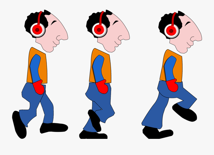Character Walk Cycle, Transparent Clipart