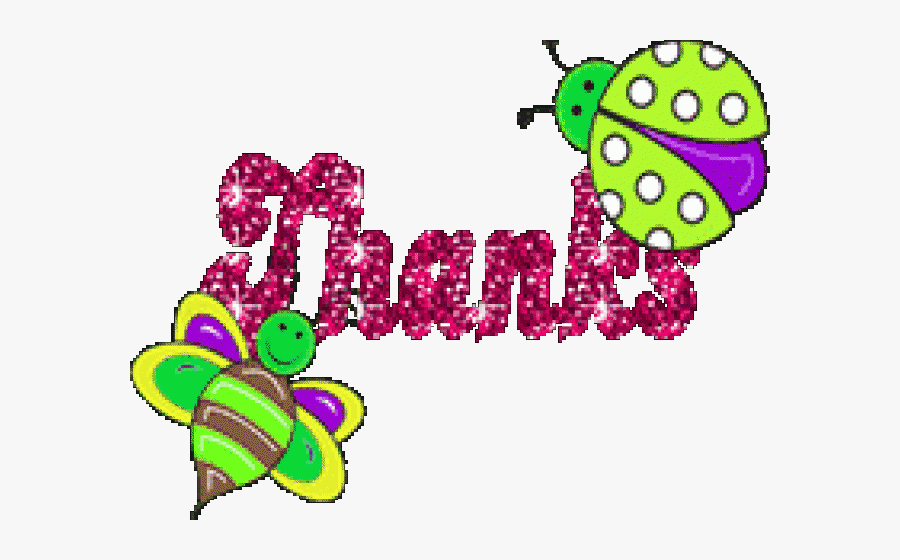 Bee Thank You Glitter Clipart , Png Download Animation