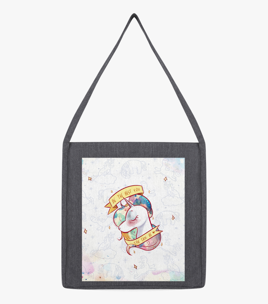 Clip Art Black And White Library Unicorn With Pattern - Tote Bag, Transparent Clipart