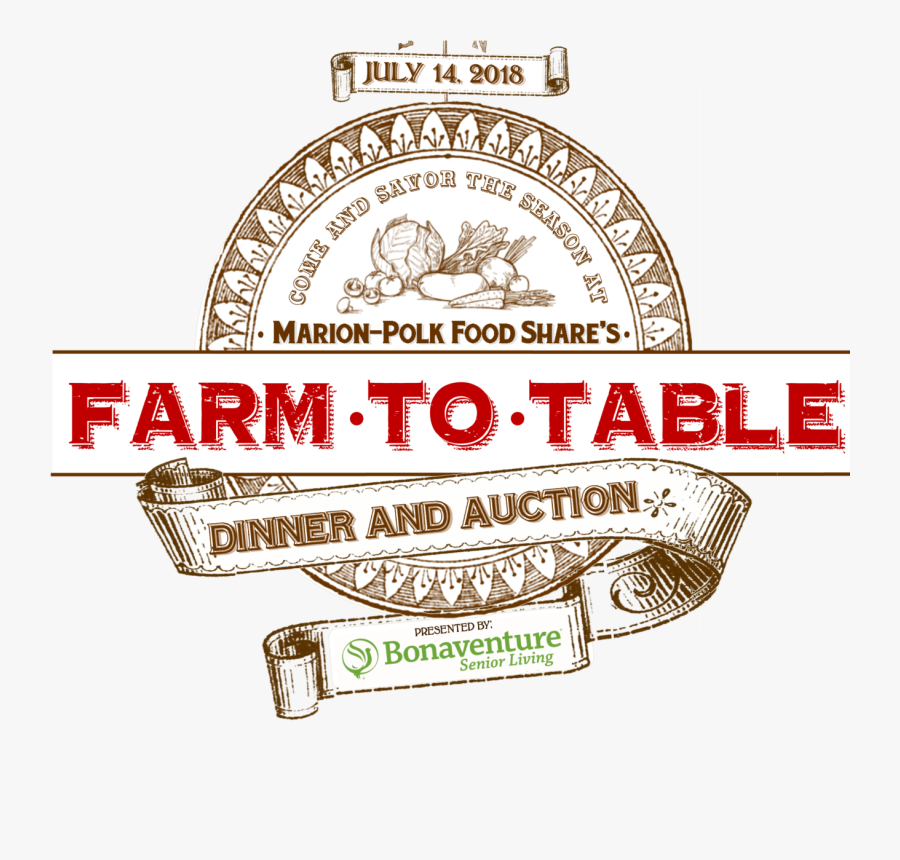 Clip Art Farm To Table Logo - Farm To Table Marion Polk Food Share, Transparent Clipart
