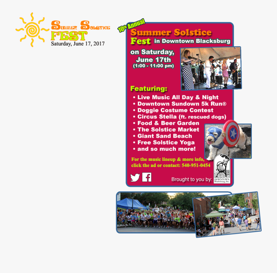 Summer Solstice Blacksburg , Png Download - Summer Solstice Blacksburg, Transparent Clipart