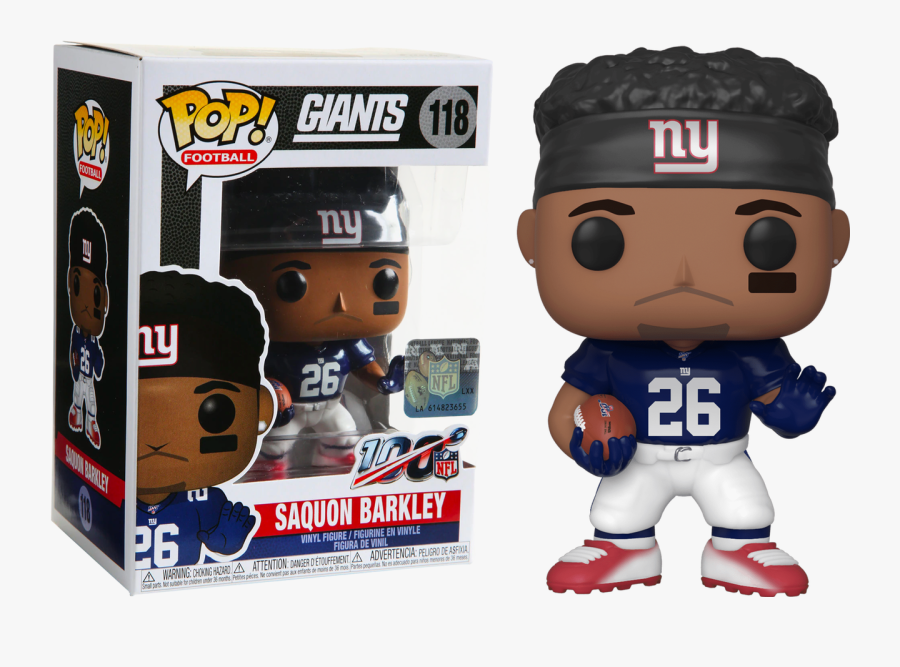 Saquon Barkley New York Giants Pop Vinyl Figure - Saquon Barkley Funko Pop, Transparent Clipart