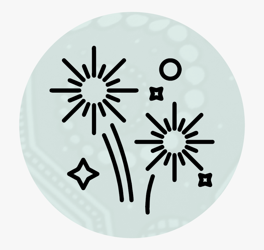 Fireworks Icon, Transparent Clipart