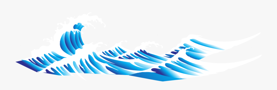 Wind Wave Euclidean Vector Capillary Wave - Sea Wave Vector Background, Transparent Clipart