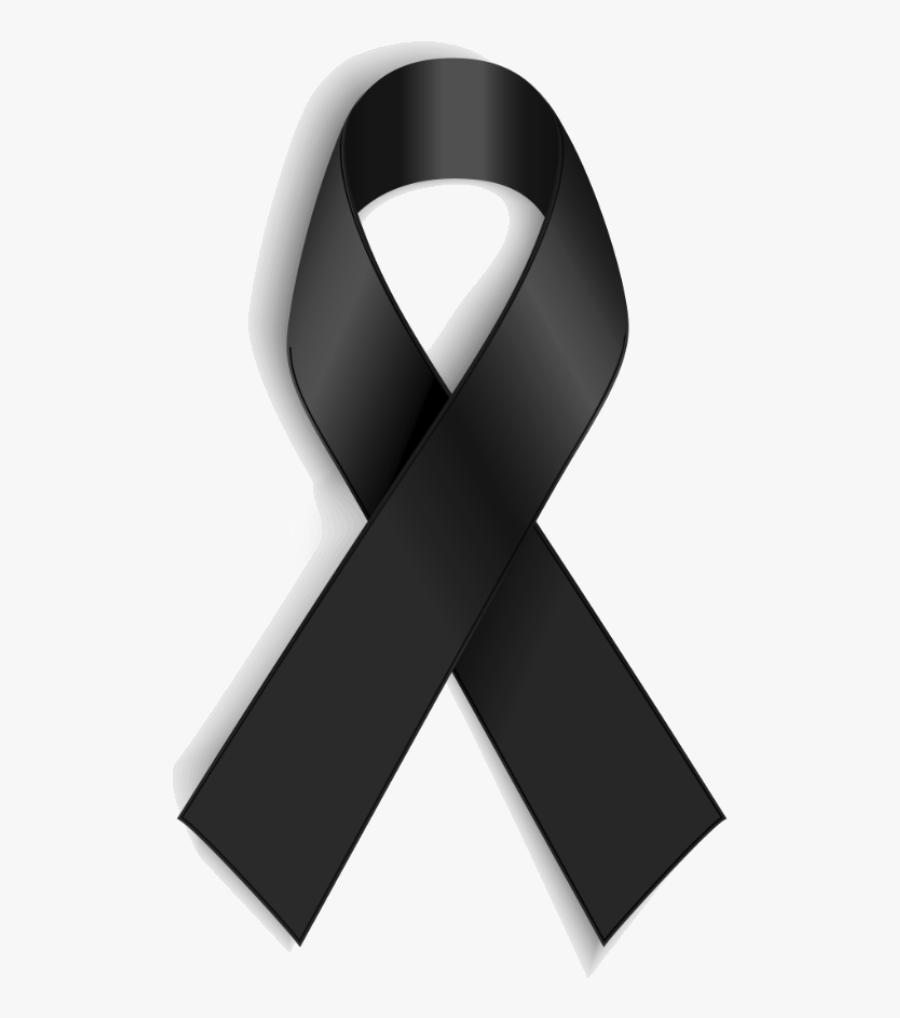 Black Ribbon Awareness Ribbon Mourning White Ribbon - Transparent Black Ribbon Png, Transparent Clipart