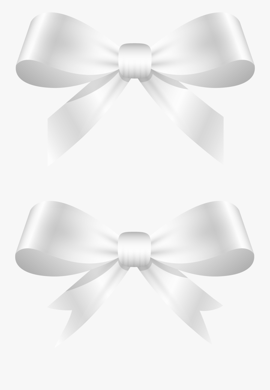 White Bow Tie Ribbon Shoelace Knot - Gift Ribbon Png White, Transparent Clipart