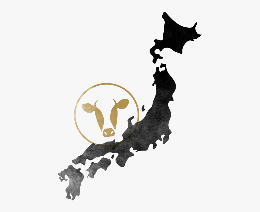 Wagyu A Five Meat - Japan Map Silhouette, Transparent Clipart