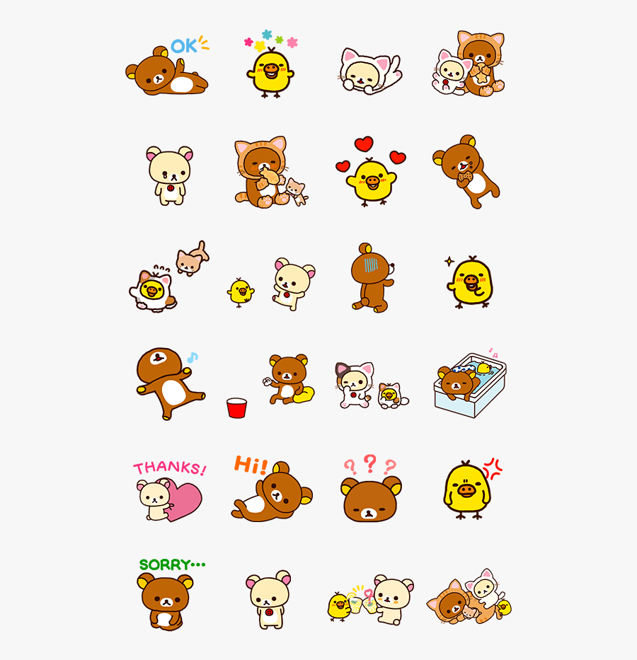 Cute Stickers Rilakkuma, Transparent Clipart