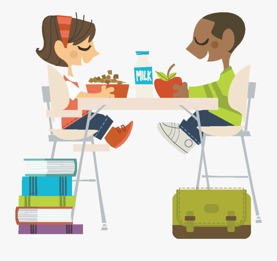 Breakfast Time At School, Transparent Clipart