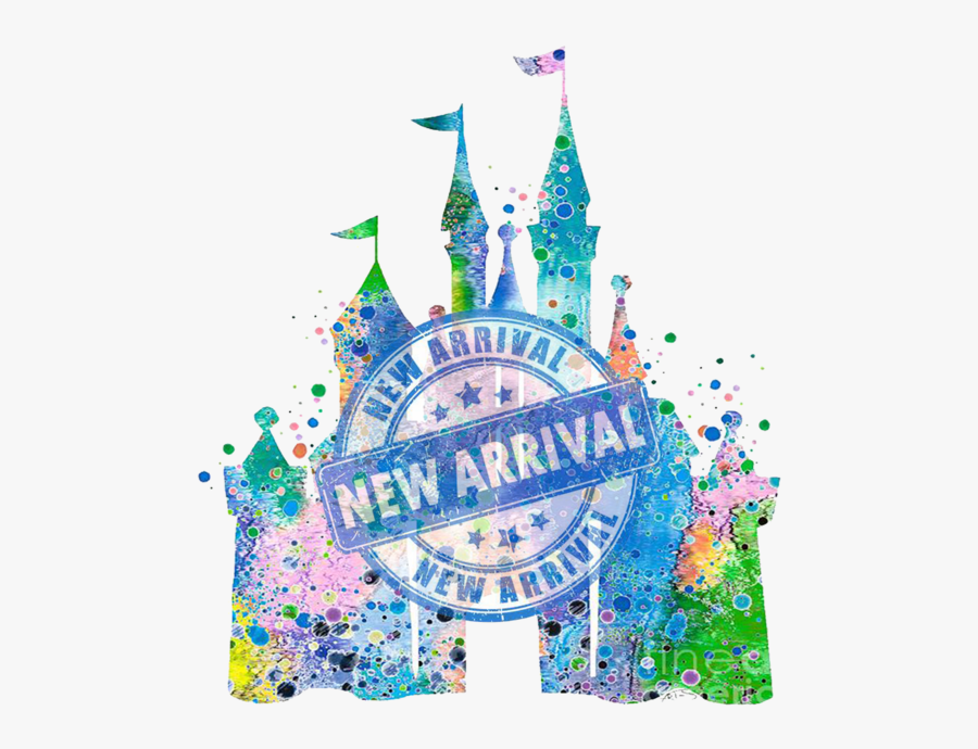 Watercolor Disney Castle Png, Transparent Clipart