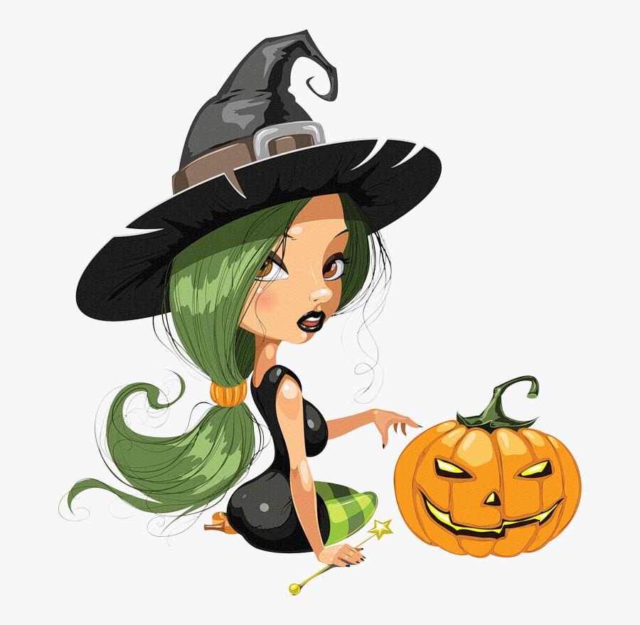 Amarna Crafts And Images - Halloween Girl Vector, Transparent Clipart