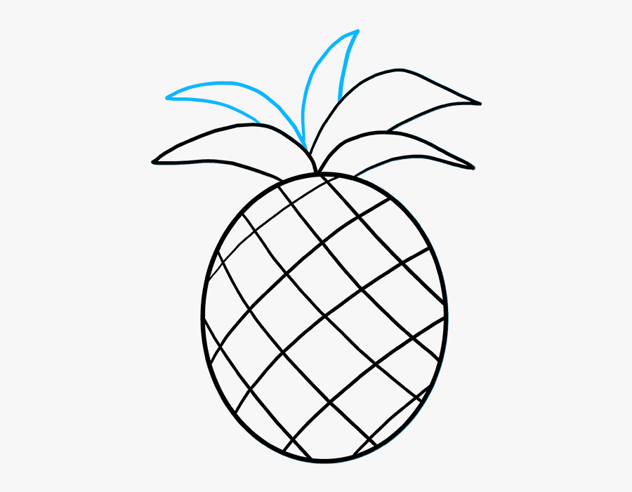 How To Draw Pineapple - Pineapple Drawing, Transparent Clipart