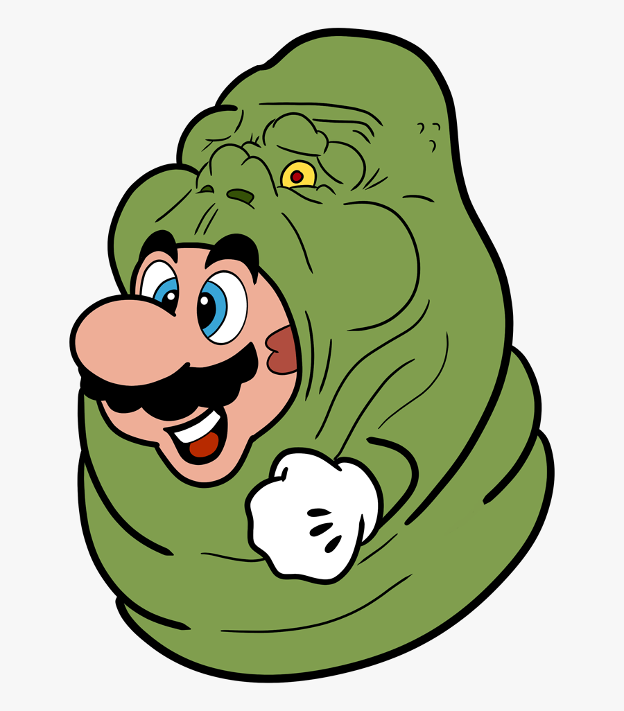 Slimer Drawing Cartoon Clipart - Super Marios Bros Drawing, Transparent Clipart