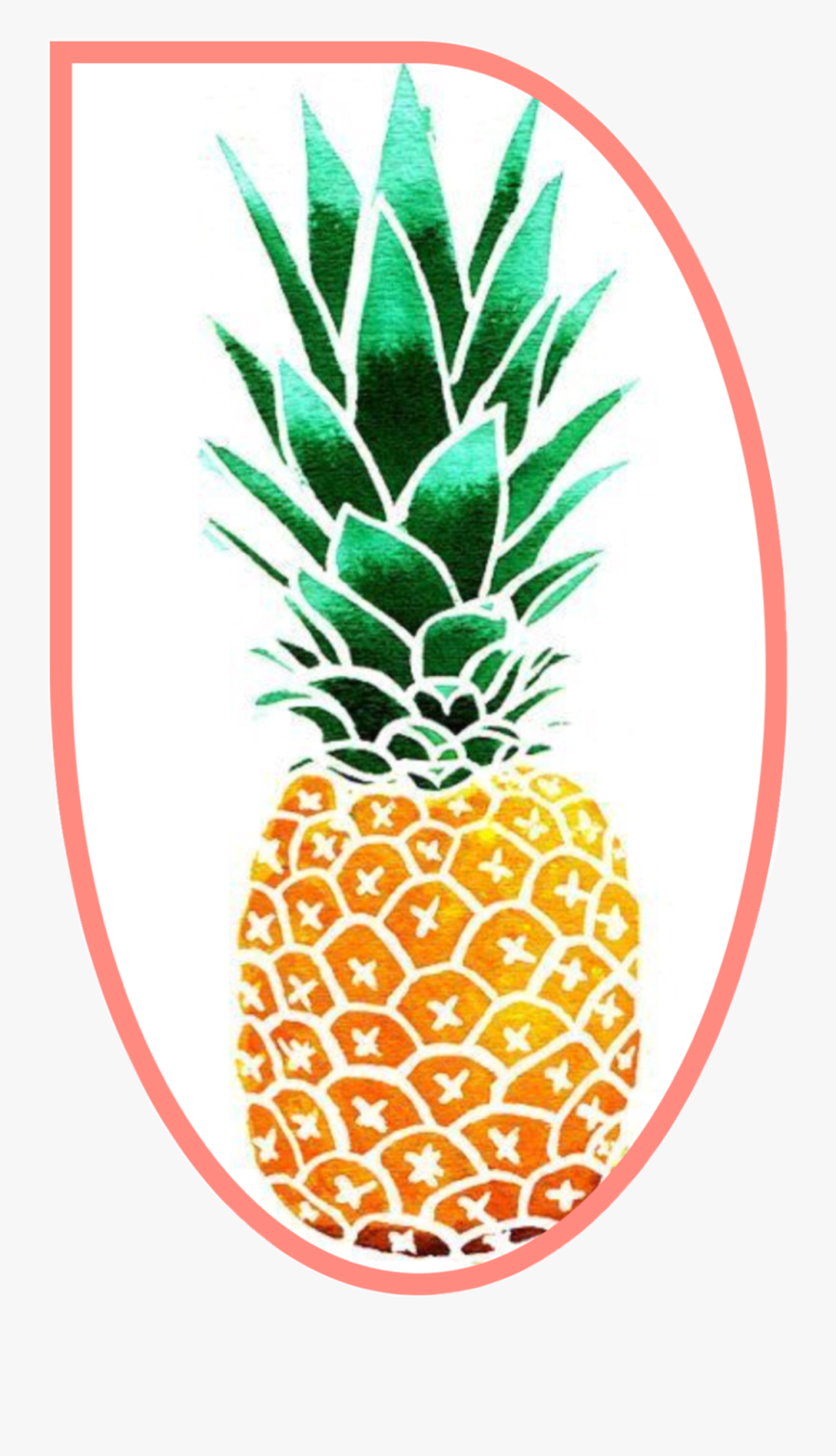 #fruit #pineapple #outline #freetoedit - Cartoon Pineapple, Transparent Clipart