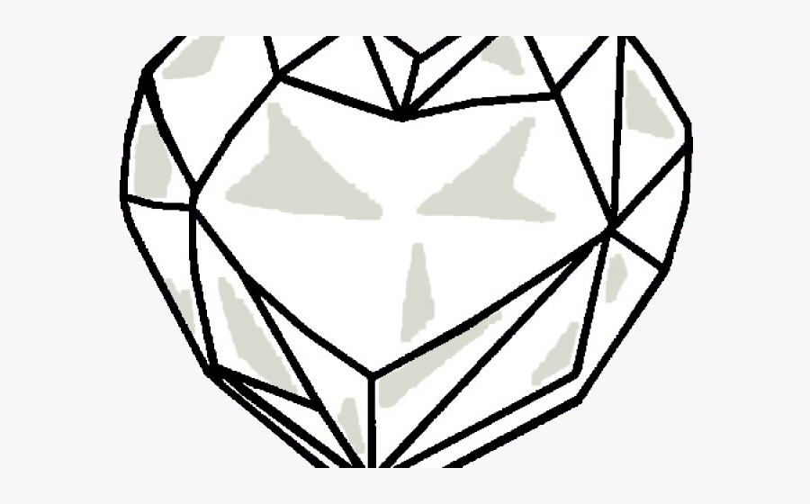 Heart Crystal Black And White , Free Transparent Clipart ClipartKey
