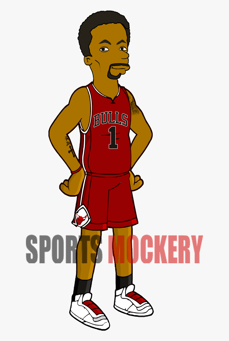 These Chicago Bulls Simpsons Characters Are Spot - Derrick Rose Simpsons, Transparent Clipart