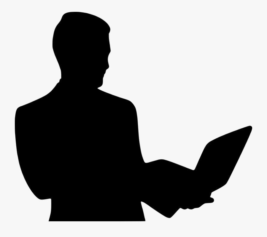 Man Sitting Silhouette At Getdrawings - Browsing Computer Silhouette Clipart, Transparent Clipart