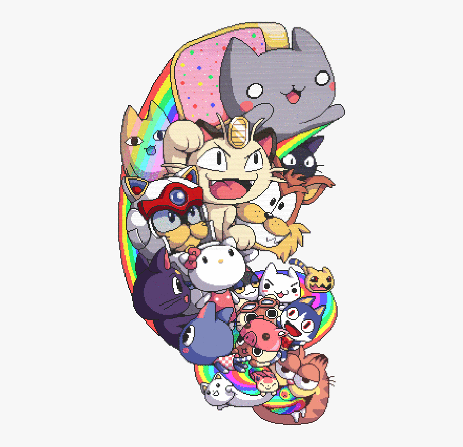 #rainbow #nyan #nyancat #cat #cats #kitten #kittens - Anime Cats, Transparent Clipart