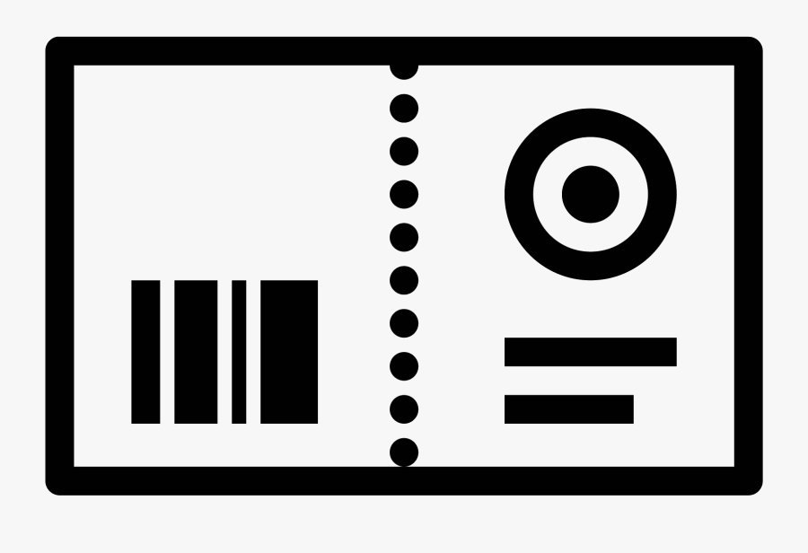 With Barcode Icon Free - Png White Icon Postkarte, Transparent Clipart