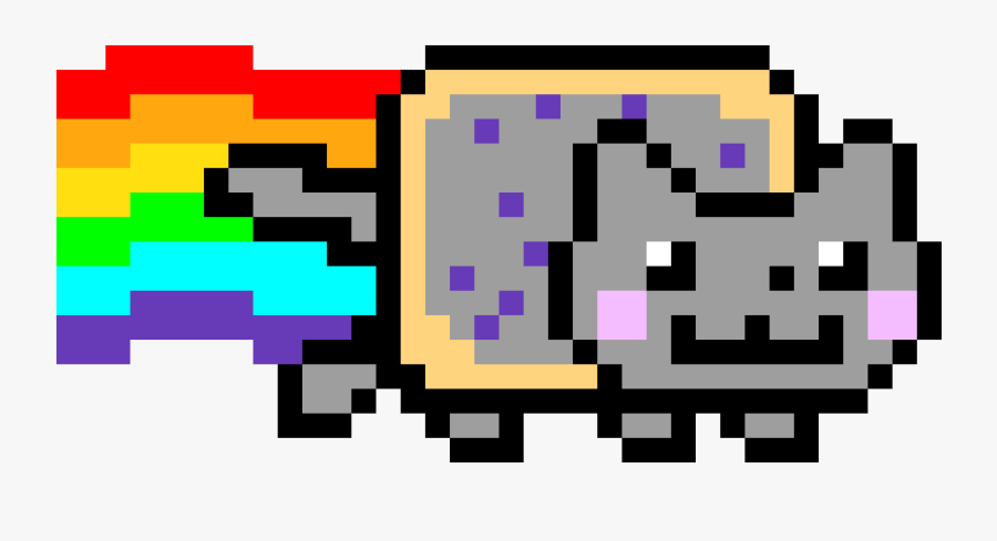 Nyan Cat Youtube Clip Art - Nyan Cat Pixel Art, Transparent Clipart