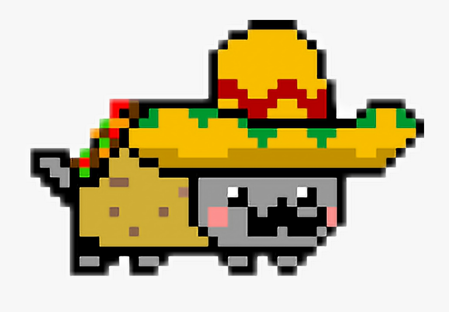 Mi Primer Sticker De Nyan Cat Taco - Nyan Cat Tacos Cat, Transparent Clipart