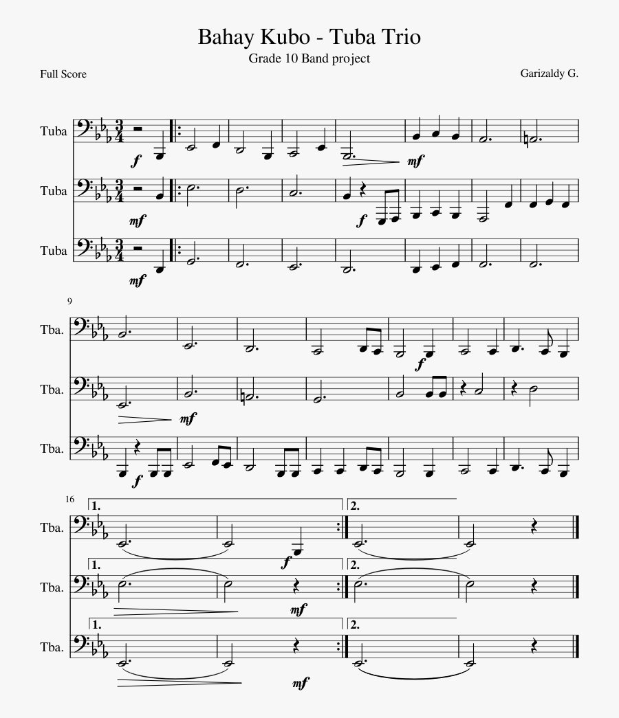 Bahay Kubo Music Sheet Pdf, Transparent Clipart