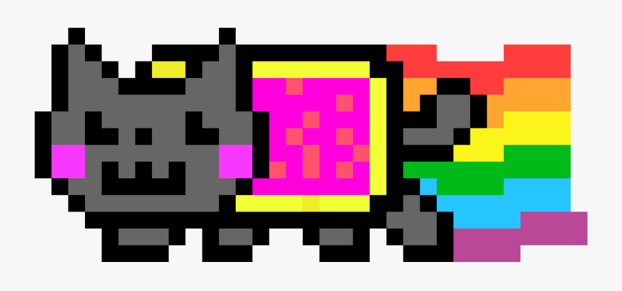 Nyan Cat Youtube Pixel Art Desktop Wallpaper - Маленький Рисунки По Клеточкам, Transparent Clipart