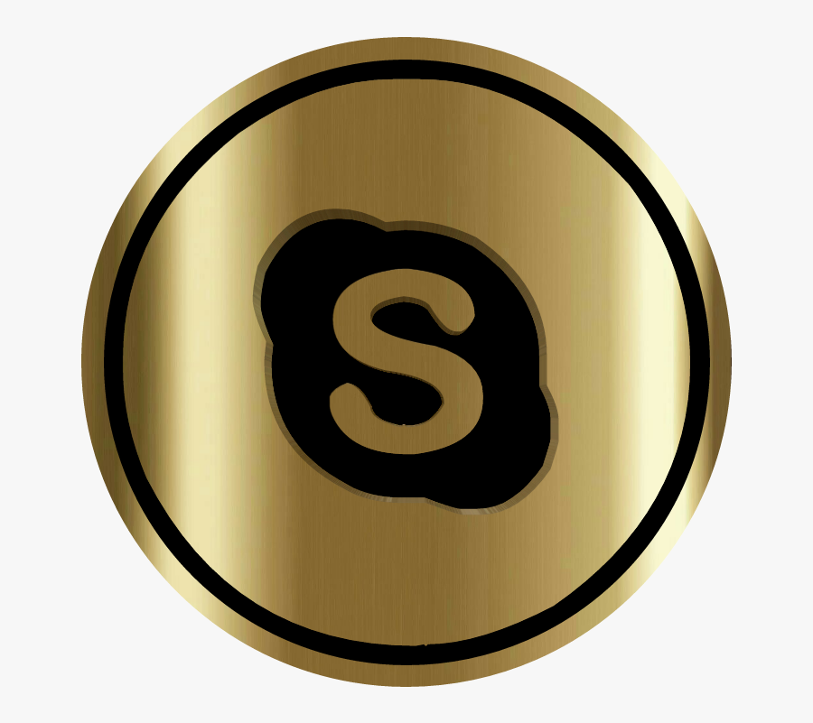 #skype #redessociais #mídiassociais #logo #logotype - Gold Twitch Logo Png, Transparent Clipart