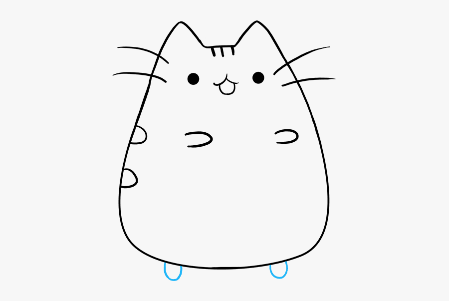 How To Draw Pusheen The Cat - Cat Clipart Easy To Draw, Transparent Clipart