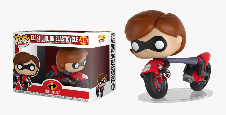 Pop Figure Disney Elastigirl On Elasticycle - Incredibles 2 Funko Pop, Transparent Clipart