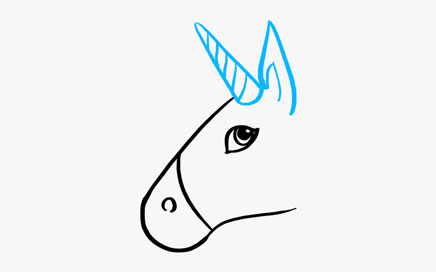 How To Draw Unicorn Emoji - Line Art, Transparent Clipart