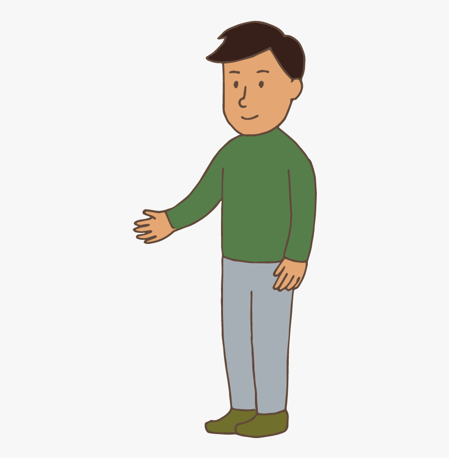 Man Seeking To Shake Hands - Man Clipart Transparent Background, Transparent Clipart